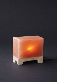 ROCK SALT TILE LAMP WITH MARBLE STAND 3.5