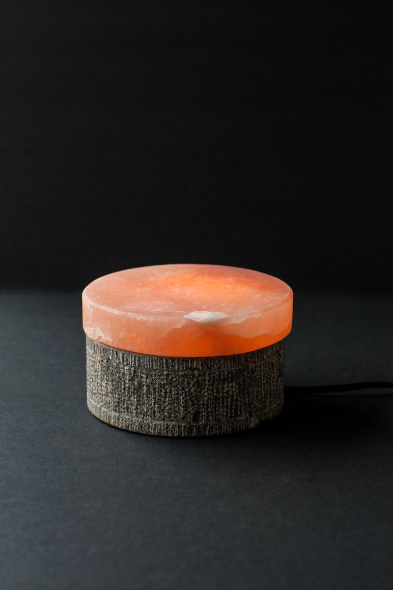 ROCK SALT FOOT MASSAGER WITH MARBLE STAND + ELECTRIC & BULB