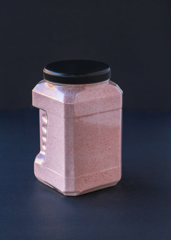 ROCK SALT PINK GRANULATE 0.5-1MM IN 2.5KG TKS JAR