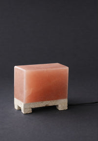 ROCK SALT TILE LAMP WITH MARBLE STAND 3.5